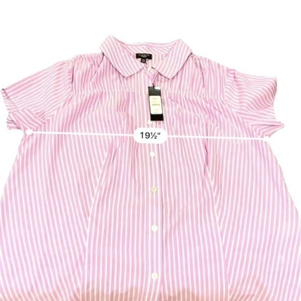 NWT Talbots Women Lavender Striped Blouse